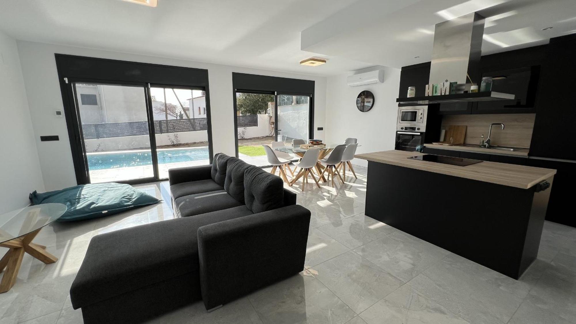 Casa Moderna Roses Con Piscina Y Jardin Mas Bosca, Roses Vila Palau Saverdera Exterior foto